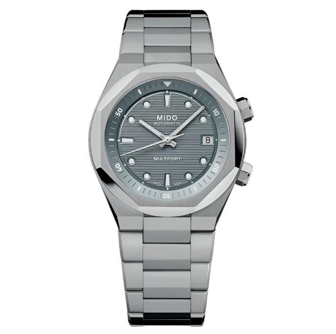Mido Multifort 8 Two Crowns (Gray, on Bracelet) - NEW