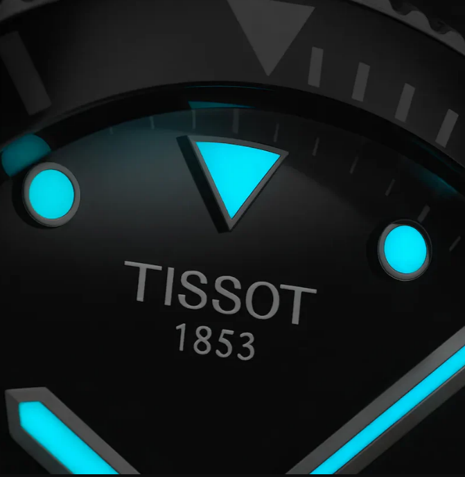 Tissot Seastar 1000 Quartz 40mm Dual Tone Black Dial - NEW