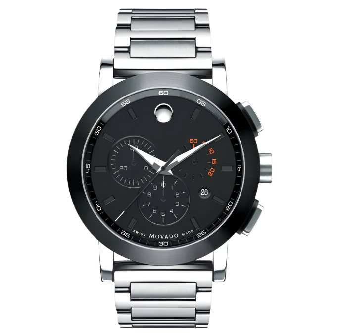 Movado Museum Chronograph Grey Dial Stainless Steel - NEW