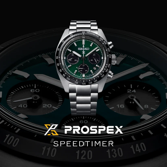 Seiko Prospex Speedtimer Solar 39mm Green - NEW