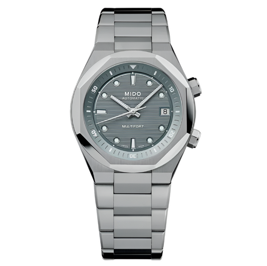 Mido Multifort 8 Two Crowns (Gray, on Bracelet) - NEW