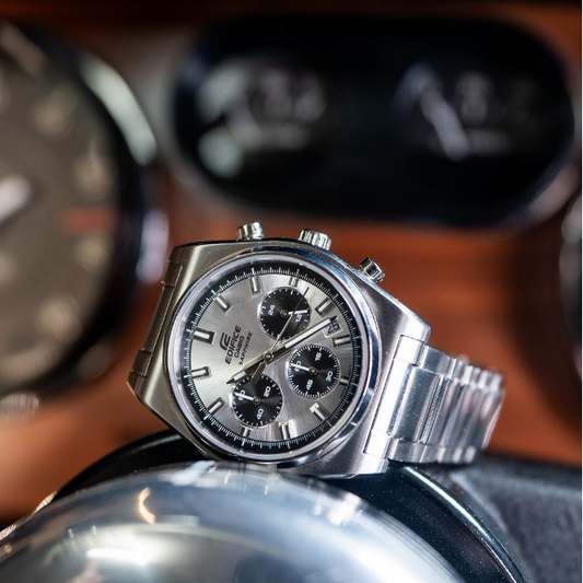 Casio Edifice EFB-730D-7AV Grey Dial Chronograph - NEW