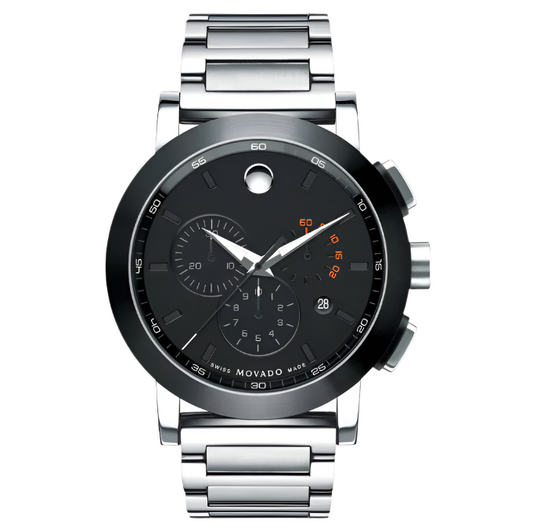 Movado Museum Chronograph Grey Dial Stainless Steel - NEW
