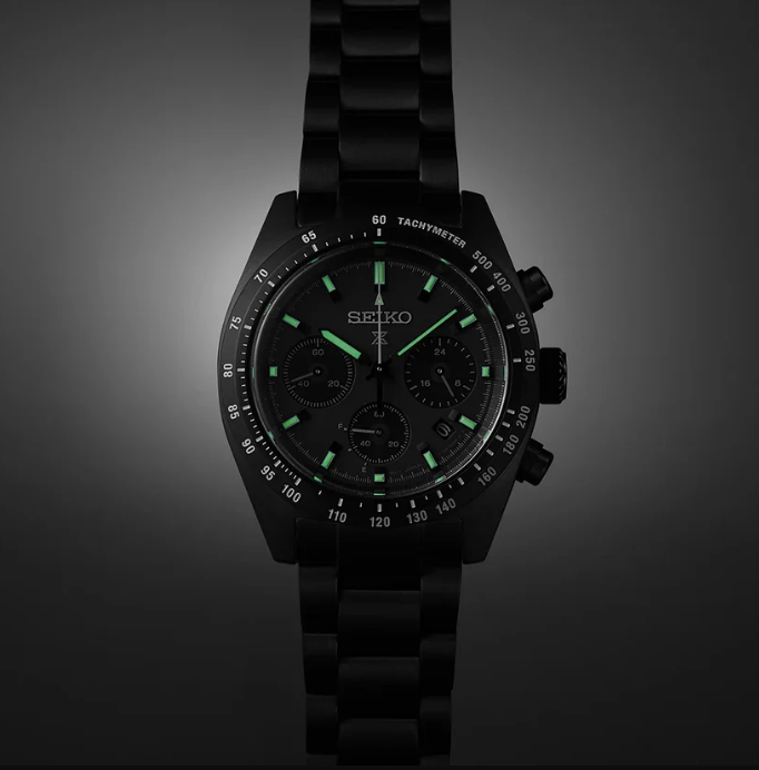 Seiko Prospex Speedtimer Solar 39mm "Night Vision" - NEW