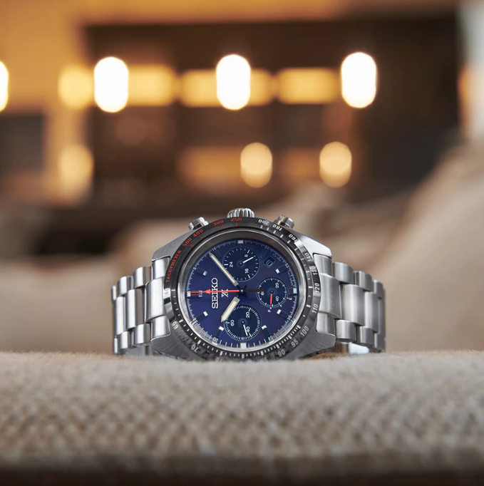 Seiko Prospex Speedtimer Solar 39mm Blue - NEW