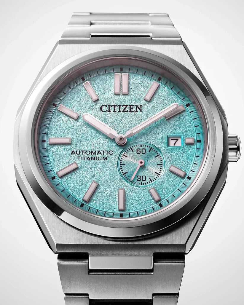 Citizen Zenshin Super Titanium Mechanical - Light Blue - NEW